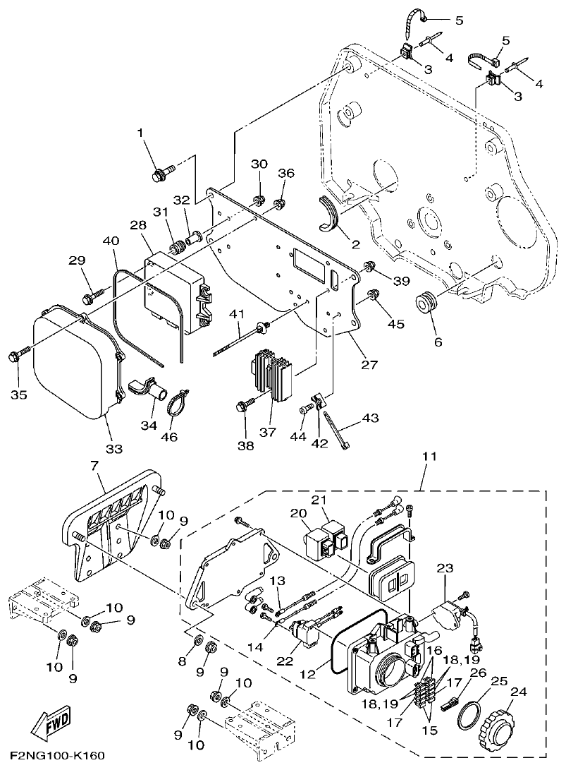 Yamaha F2NN ELECTRICAL 1 parts diagram